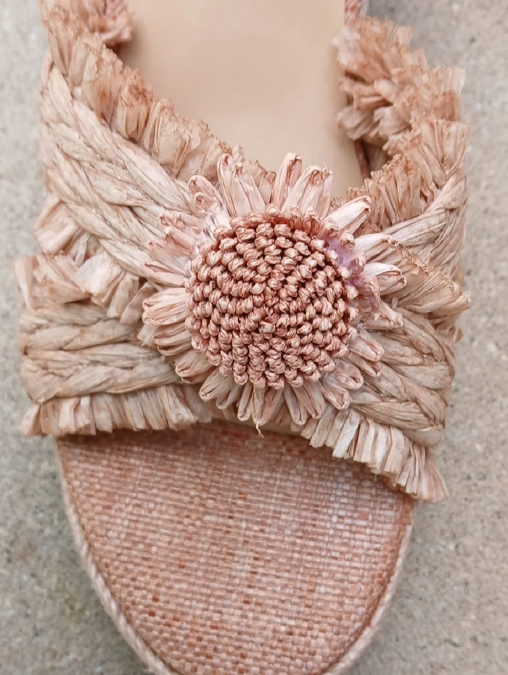 Women's Krista Espadrille Flower Wedge Sandals Soft Pink Sz 9